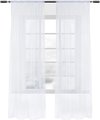 Rideaux Kamyra® - 2 Pièces - 100% Polyester - Tringle à rideau/Rideau/Vitrage - Wit - 140x175cm