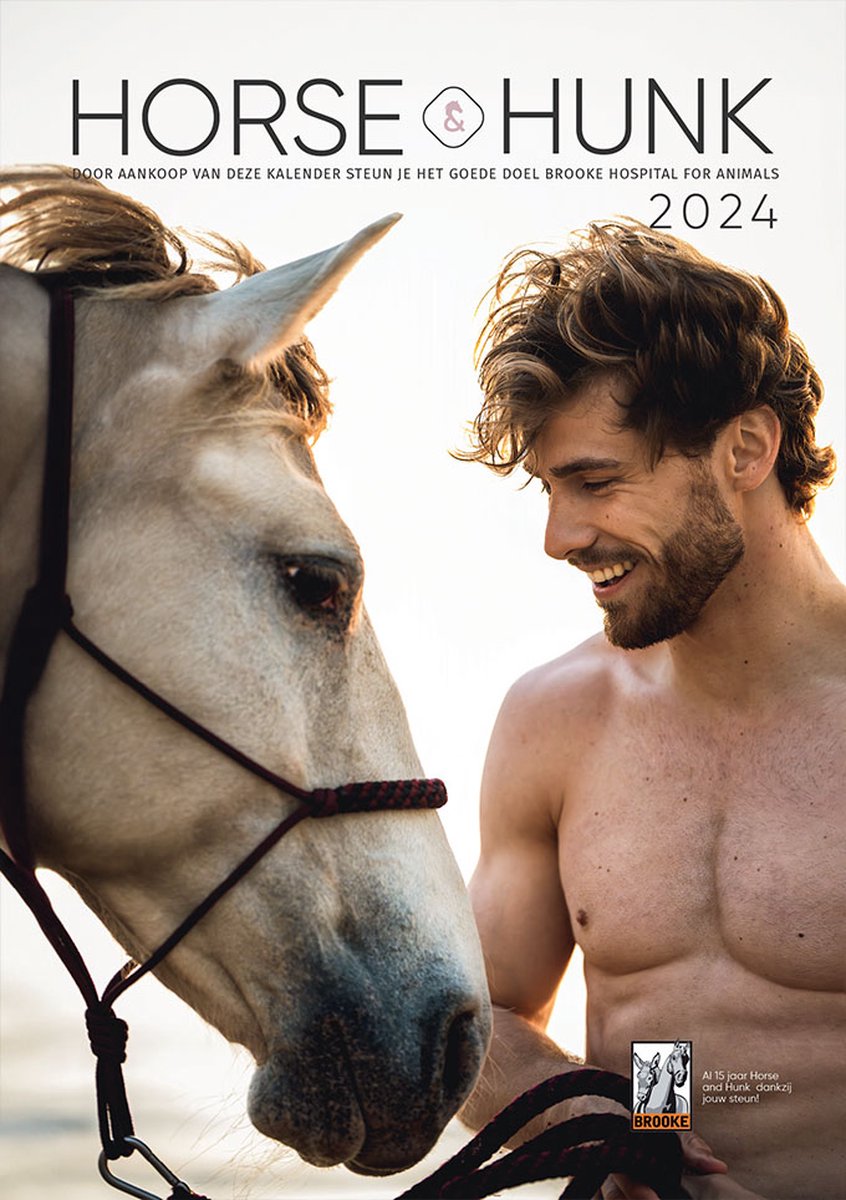 Horse and Hunk kalender 2024 - paardenkalender - mannenkalender - muurkalender