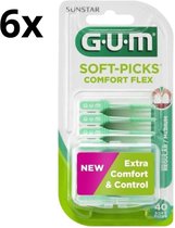 Gum Soft-Picks Regular Comfort Flex - 6 x 40 stuks - Voordeelverpakking
