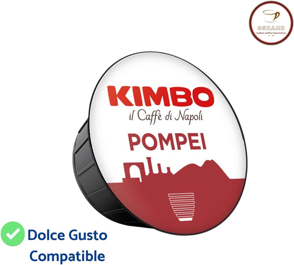 Kimbo - Café Espresso Pompei - Tasses à café Dolce Gusto 16st.