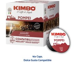 Kimbo - Pompei Espresso Koffie - Dolce Gusto Koffiecups 16st.