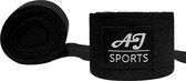 AJ-Sports Boks bandage 450cm - 2 stuks - Bandage boksen - Boksbandages - Boksen - Boxing - Boks - Boxing Wraps - kickboks bandage - Zwart