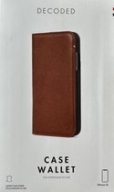 Coque Apple iPhone 13 - Decoded - Case Wallet Series - Bookcase en Cuir véritable - marron - Housse adaptée à Apple iPhone 13