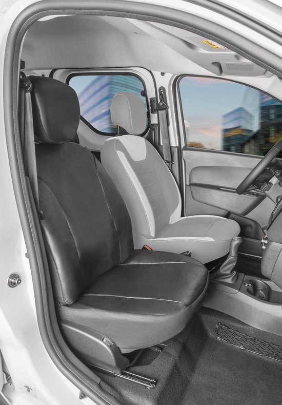 Housse de siège Transporter Fit Simili cuir anthracite sur mesure pour VW  Caddy, Siège