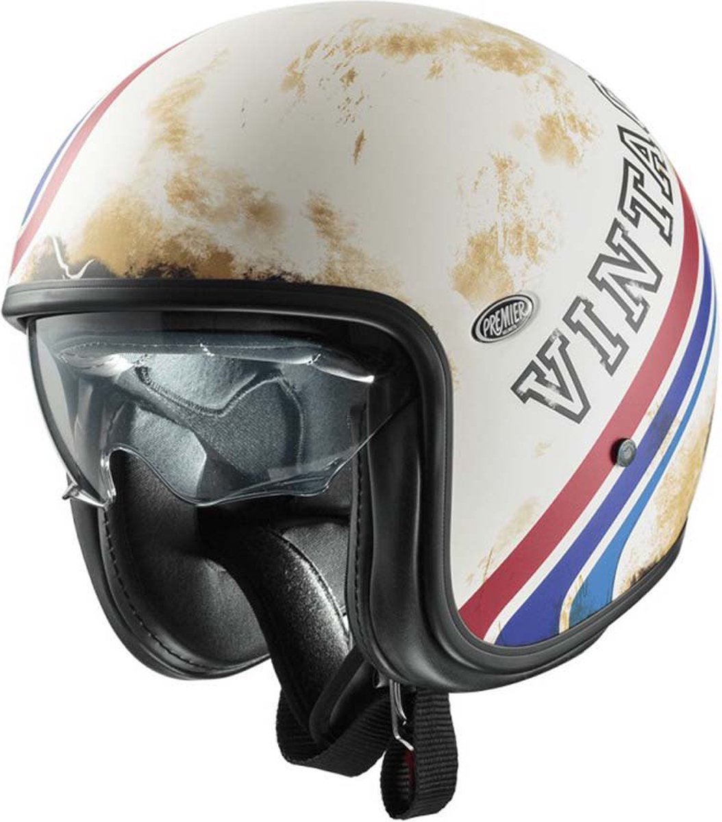 Premier Helmets 23 Vintage Btr 12 Bm 22.06 Jet Helm Wit M