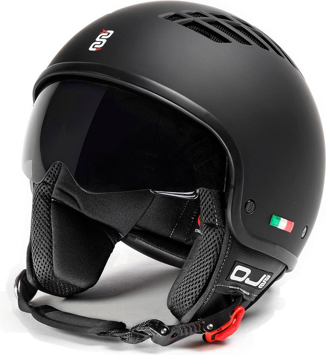 Oj Vento Jet Helm Zwart XL