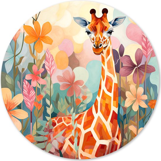 Graphic Message - Wooncirkel - Giraf - Muurcirkel Kinderkamer - Babykamer - Wanddecoratie