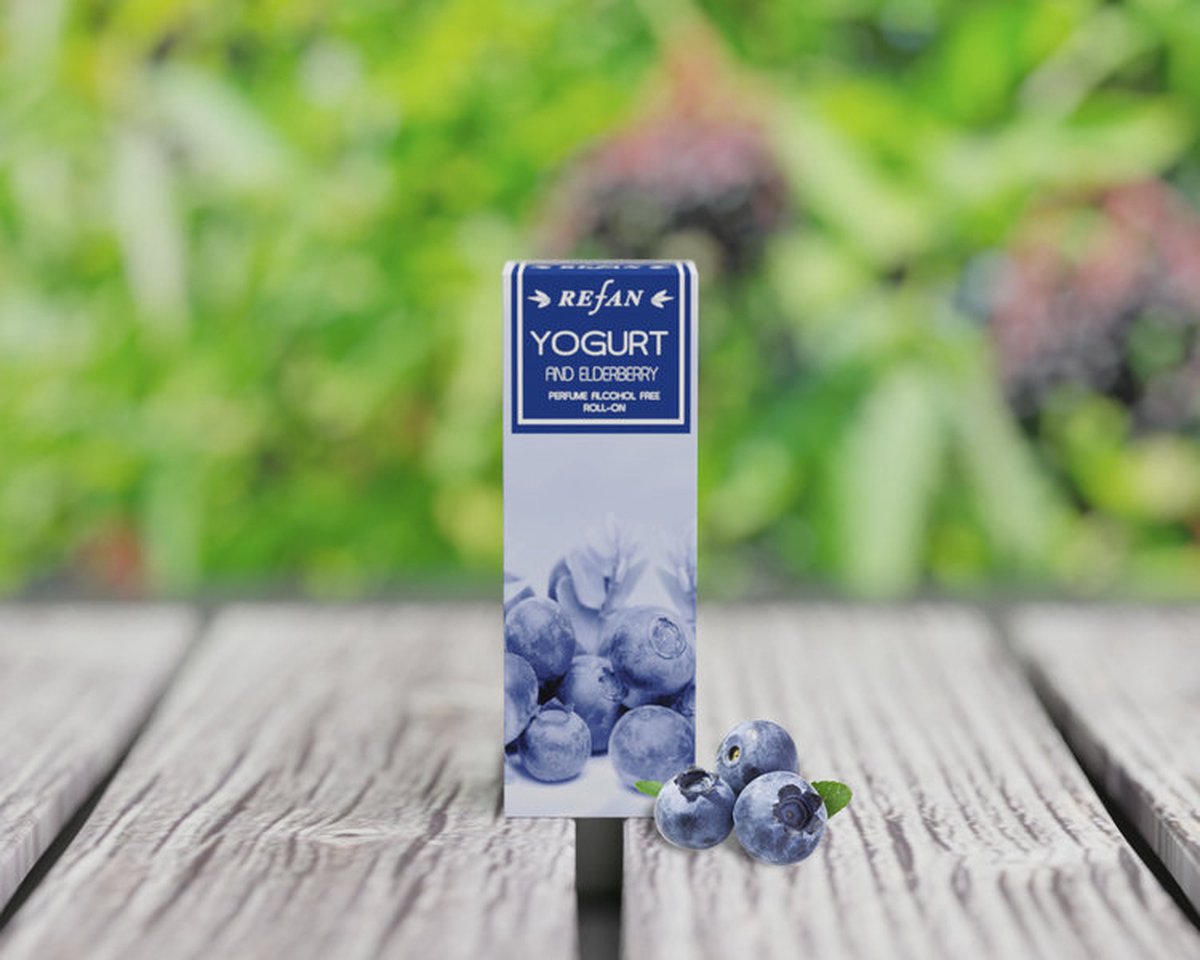 Goedkoopste Refan natuurlijke parfum olie roll-on van Yoghurt en Vlierbessen- langhouden alcoholvrij geur 10ml