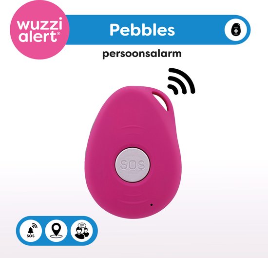 Wuzzi Alert persoonsalarm - Pebbles roze - Senioren alarm