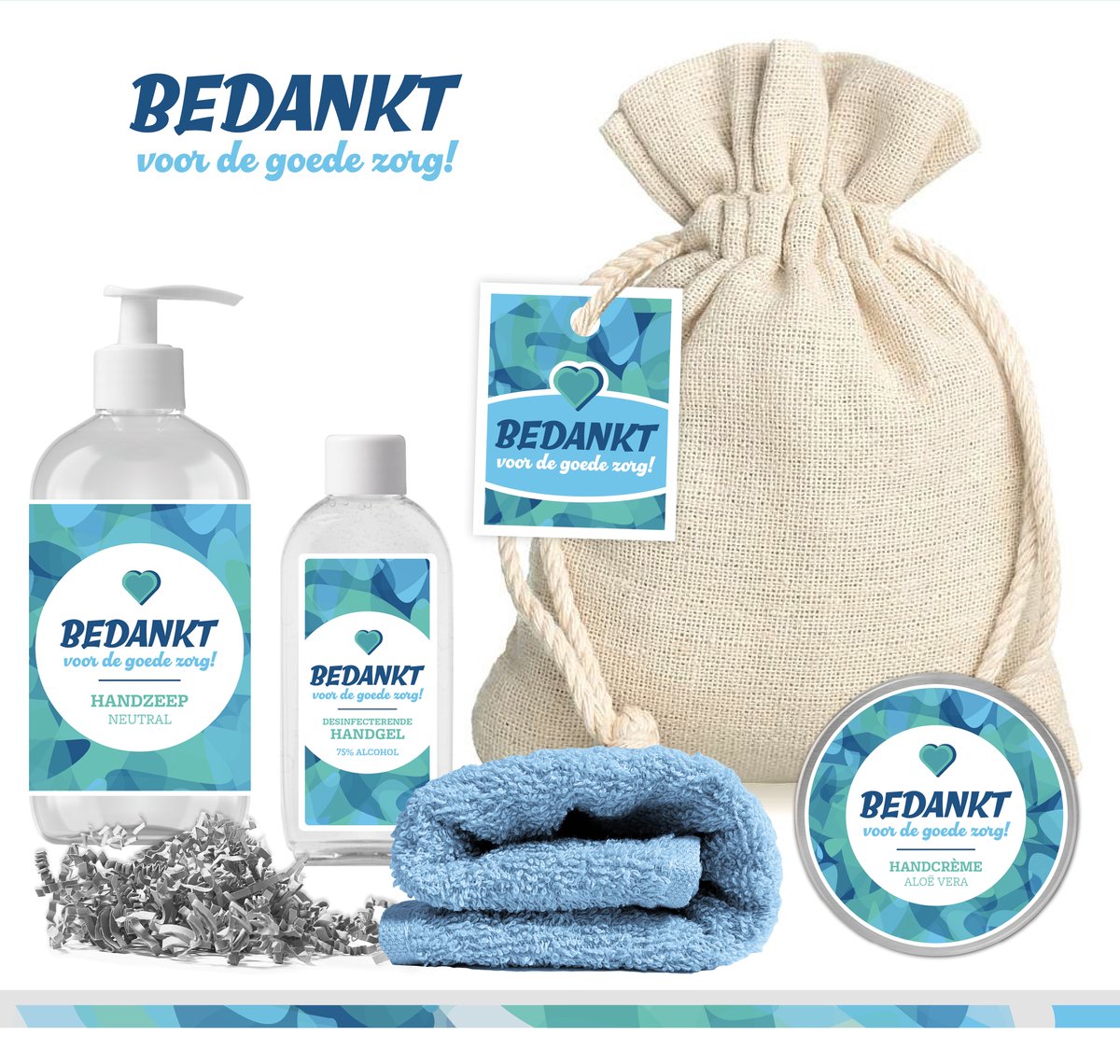 Goedkoopste Geschenkset Bedankt voor de goede zorg - 5 Producten - 500 gram | Giftset voor hem & haar - Dag van de zorg - Linnen zakje - Thuiszorg - Vrijwilligerswerk - Zorgteam - Ziekenhuis - Zorgmedewerkers - Zorgwerk - Kraamzorg - Mantelzorg