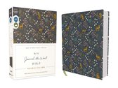 NIV Journal the Word Bible- NIV, Journal the Word Bible (Perfect for Note-Taking), Double-Column, Cloth over Board, Navy Floral, Red Letter, Comfort Print