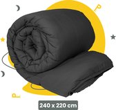 Bol.com Sleep Comfy - Vivid Dreams - Antraciet - All Year Dekbed Enkel| 240x220 cm - 30 dagen Proefslapen - Hoesloos dekbed - De... aanbieding