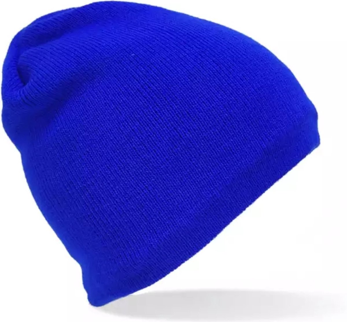 Beanie Blauw - One Size - Gebreid / Knit - Muts Heren - Muts Dames - Beanie Basic - Mutsen - Warme Muts Herfst en Winter - Wintersport