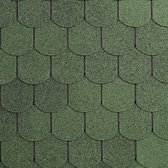 Interflex dakshingles groen 3m² (beverstaart) - Blokhut/tuinhuis