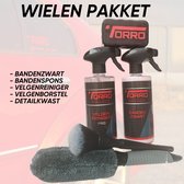 Torro Cleaning Wielen/autowas pakket exterieur velgenreiniger en bandenzwart