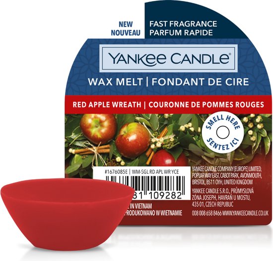 Yankee Candle Cire Melt Couronne de Apple rouges 4 pièces