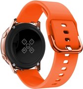 YONO Siliconen Classic Bandje 20mm - Horlogebandje geschikt voor Samsung Galaxy Watch 6 / 5 / Pro / 4 / 3 / Active 2 - Polar Ignite / Unite – Huawei - Oranje