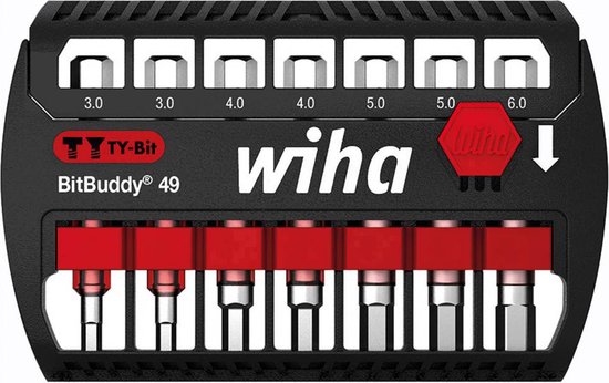 Wiha Bitset BitBuddy® TY-bit 49mm (¼″) Zeskant - 8-delig - 42114