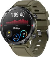 Valante Nexus Smartwatch - Smartwatch Heren - Groen - 52 mm - Stappenteller - Hartslagmeter - Saturatiemeter - Bellen via Bluetooth