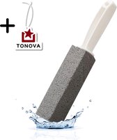Puimsteen Toiletborstel + Tonova Luchtverfrisser - Reinigingssteen voor WC - Kalkaanslag Reinigen - Voor Toilet - Eelt Verwijderen - Urinesteen - Roestplekken - Vlekken Reiniger