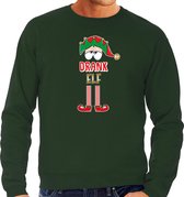 Bellatio Decorations foute kersttrui/sweater heren - Drank Elf - groen - Kerst elfje XL