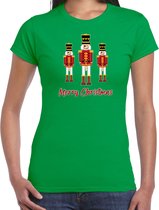 Bellatio Decorations fout kersttrui t-shirt dames - Notenkrakers - groen - piemel/penis XL