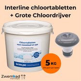 Interline Chloortabletten 200 gram 5 kg - Inclusief grote chloordrijver - Chloortabletten voor zwembad en jacuzzi - Chloor 200 gram - Inclusief doseerschema