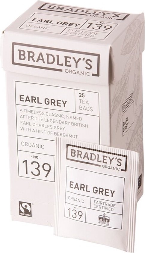 Bradley’s | Organic | Earl Grey | 4 × 25 zakjes