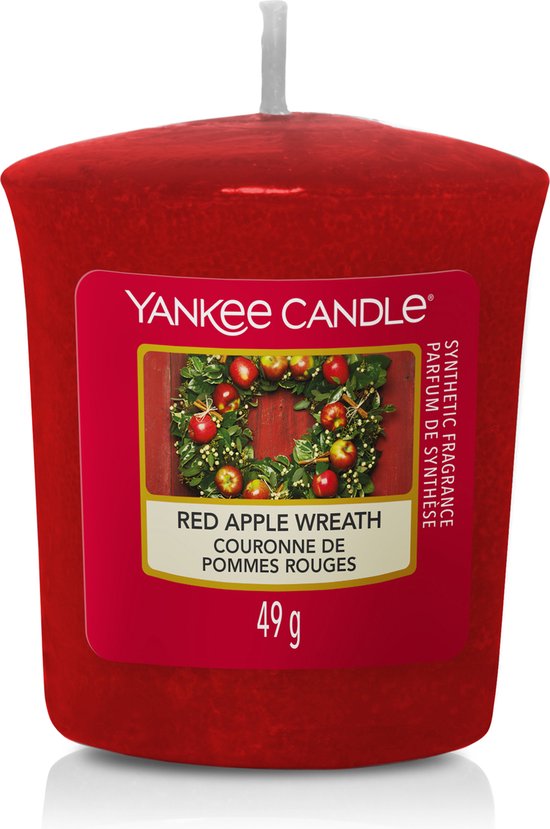 Yankee Candle Votive Red Apple Wreath 4 stuks