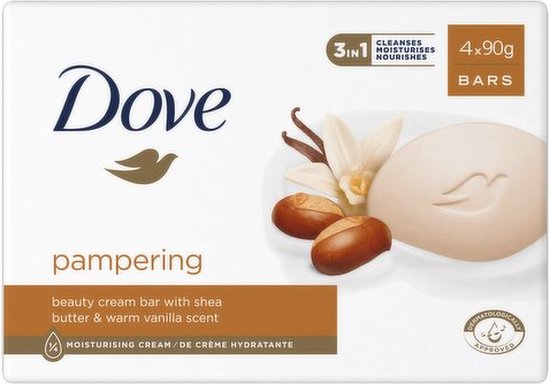 Barre de crème de Beauty Dove 4 x 90 g - Pampering