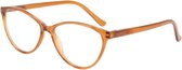 XYZ Eyewear Leesbril Bruin +2.50 - Dames - Heren - Leesbrillen - Trendy - Lees bril - Leesbril met sterkte - Voordeel - Cateye - Met sterkte +2.50