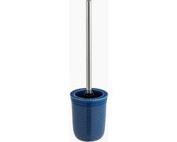 WENKO - WC-garnituur Sada van keramiek, toiletborstel, blauw, 12 x 38 x 12 cm