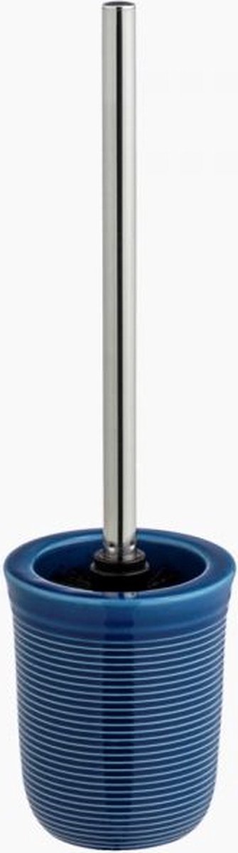 WENKO - WC-garnituur Sada van keramiek, toiletborstel, blauw, 12 x 38 x 12 cm