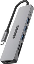 Sitecom - 7 in 1 USB-C Power Delivery Multiport Adapter - 3x USB-A