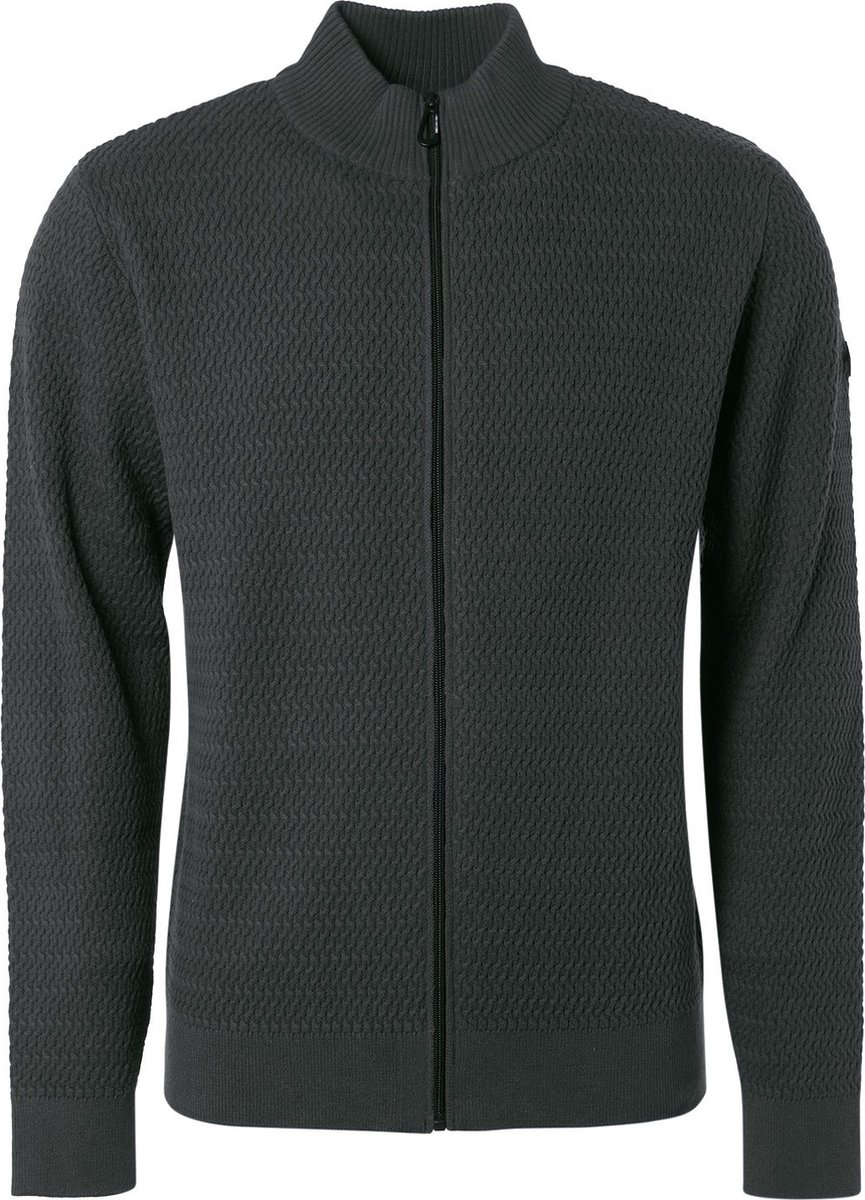 Vest effen jacquardmix