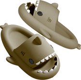Geweo Shark Slippers - Haai Slides - Haaien Badslippers - EVA -Donkergroen - Maat 4142