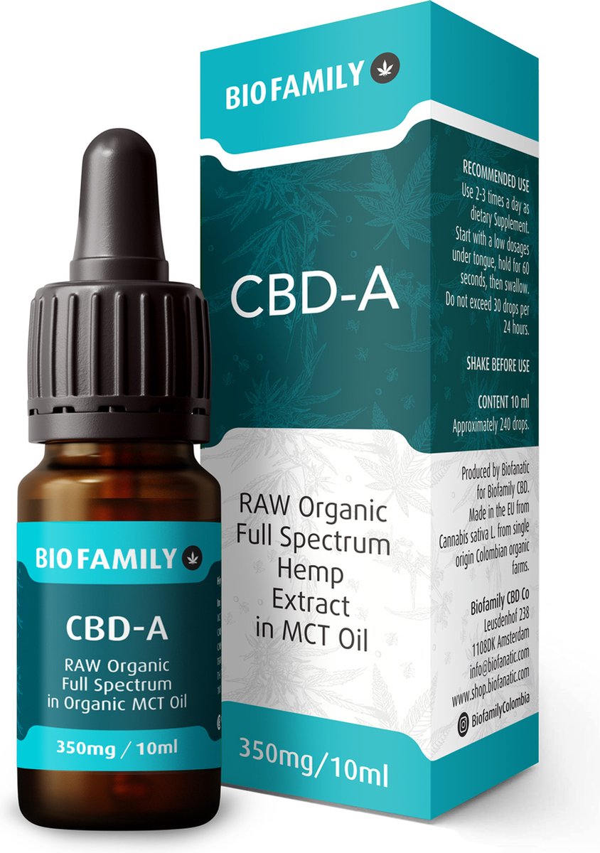 Goedkoopste Bio Family Organic 3,5 - 350mg CBD-A Raw Complete Spectrum