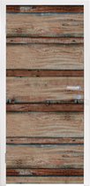 Deursticker Structuur - Plank - Hout - 95x215 cm - Deurposter