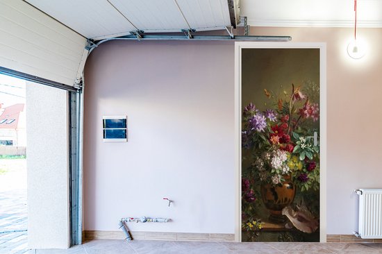 Sticker de porte Nature morte avec des fleurs dans un vase grec - Maîtres anciens - Art - 95x235 cm - Poster de porte