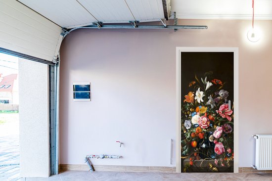 Autocollant de porte Vase avec fleurs - Jan Davidsz de Heem - Art - 75x205 cm - Poster de porte