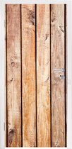 Deursticker Plank - Vintage - Houten - Natuur - 85x205 cm - Deurposter