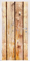 Deursticker Landelijk - Vintage - Hout - Plank - 80x205 cm - Deurposter