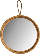 Elegante Ronde Spiegel met Rotan Frame - Diameter 30 cm