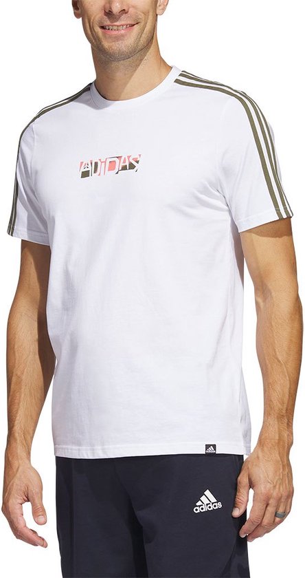 Adidas Sportswear Opt 1 T-shirt Met Korte Mouwen Wit M Man