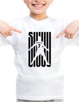 SIUU Kinder shirt - Kinder T-Shirt - Wit - Maat 98/104 - T-Shirt leeftijd 3 tot 4 jaar - Grappige teksten - Cadeau - Shirt cadeau - Ronaldo T-Shirt - T-shirt met afbeelding - SIUUU
