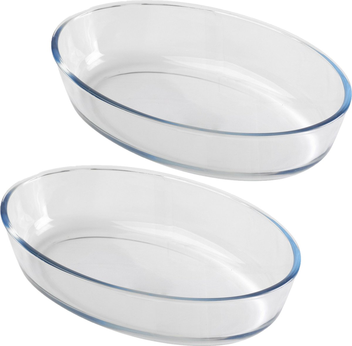 Chef Traiteur Ovenschaal van borosilicaat glas - 2x - ovaal - 0.7 Liter - 21 x 14 x 5 cm
