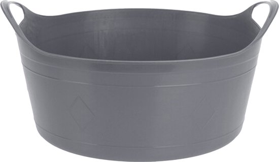 Excellent Houseware Seau flexible - gris - 15 litres - plastique - 39 x 17 cm