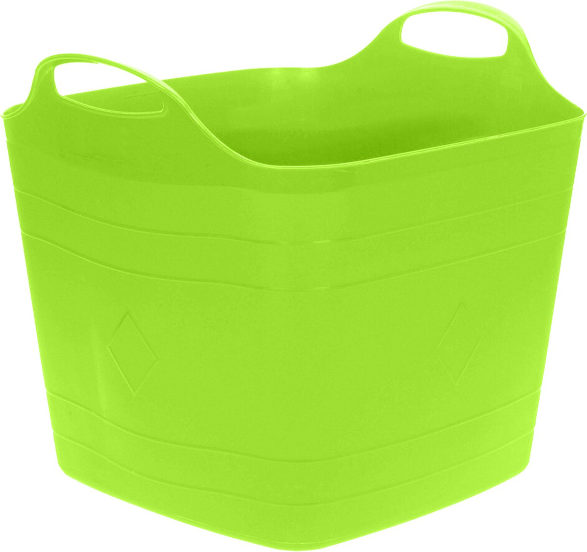 Goedkoopste Excellent Houseware Flexibele emmer - groen - 25 liter - kunststof - vierkant - 35 x 38 cm