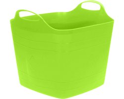Excellent Houseware Flexibele emmer - groen - 25 liter - kunststof - vierkant - 35 x 38 cm