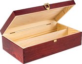 Boîte à vin Creative Deco Boîte en bois | Marron | 35x20x10 cm | Pour 2 vins | Perfect pour le découpage, le cadeau, la Décoration